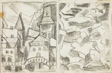Escena de ciudad--Abstracto