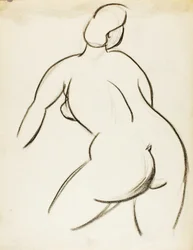 Desnudo femenino, vista trasera