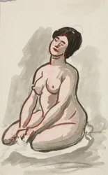 Mujer desnuda, sentada