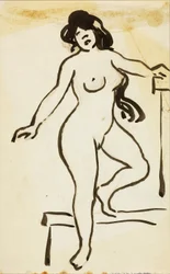 Mujer desnuda, de pie