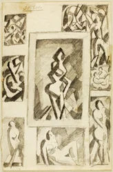 Grupo de desnudos abstractos