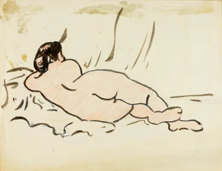 Desnudo reclinado, vista posterior