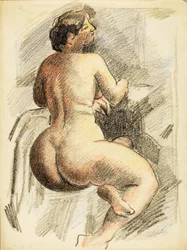 Desnudo femenino sentado