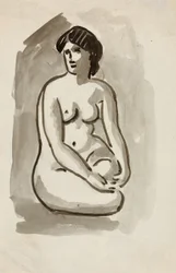 Desnudo femenino sentado