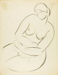 Desnudo femenino sentado
