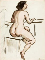 Desnudo femenino sentado