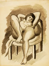 Desnudo femenino sentado