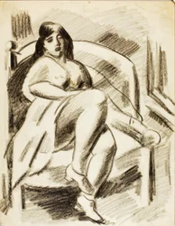 Desnudo femenino sentado