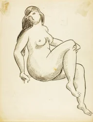 Desnudo femenino sentado