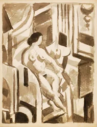 Desnudo femenino sentado