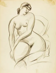 Desnudo femenino sentado