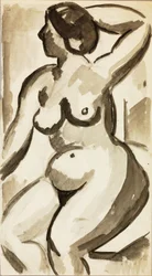 Desnudo femenino sentado