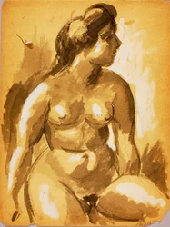Desnudo femenino sentado