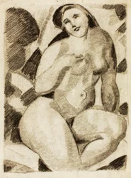 Desnudo femenino sentado