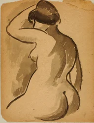 Desnudo femenino sentado