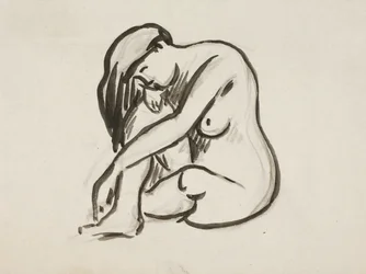 Desnudo sentado