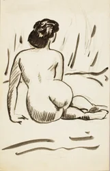 Desnudo sentado