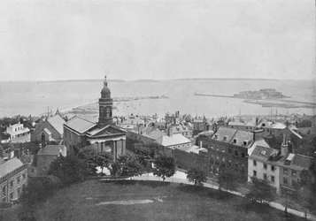 St. Peter Port y la Isla, Guernsey, c1896
