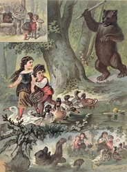 Hansel y Gretel en el bosque, c.1880