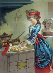 En la cocina, ilustración de 