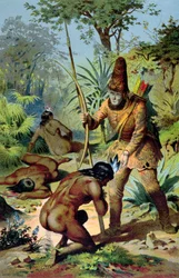 Robinson Crusoe y Viernes, c.1880