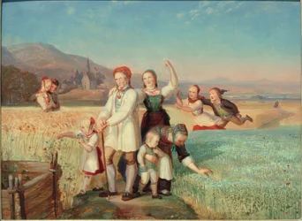 Paseo por el campo de espigas