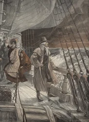 En la cubierta de un barco