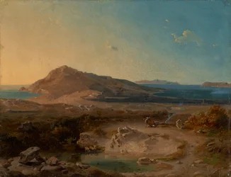 La isla de Delos al amanecer.