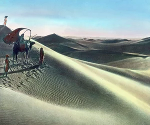 Marruecos, vista del desierto, fecha de la imagen: hacia 1910. Archivo Carl Simon