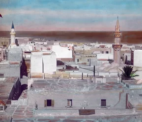 Norte de Marruecos, vista de la ciudad de Fez, fecha de la imagen: hacia 1910. Archivo Carl Simon