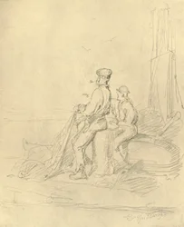 En la playa, mediados-finales del siglo XIX, c. 1924