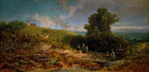 En el sendero de la iglesia