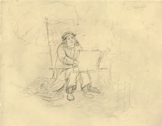 Der Landschaftsmaler II, mediados-finales del siglo XIX, c1924
