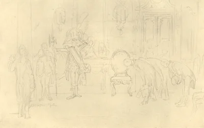 En la antesala de su alteza, mediados-finales del siglo XIX, c. 1924