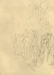 En espera de la procesión, mediados-finales del siglo XIX, c1924