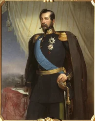 Oscar I, roi de Suede et Norvege - Retrato de Oscar I (1799-1859), rey de Suecia y Noruega, por Staaff, Carl Theodor (1816-1880). Óleo sobre lienzo