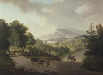 Fiordo Christiania de Høvig (óleo sobre lienzo)
