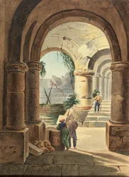 Vista del Mar a través de un Claustro, 1829