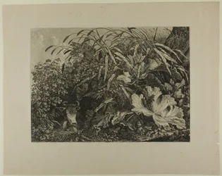 Vaca de pie en un pantano