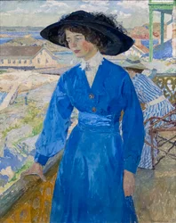 Chica de azul