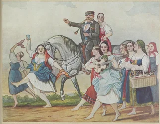 Terrateniente y su harén, 1830-1840s