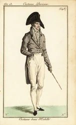 Dandy en ropa semiformal, París