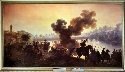 Campaña de Italia: vista de la Batalla de Lodi el 10/05/1796
