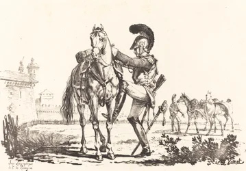 Carabinero montando un caballo
