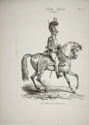Guardia Real, Dragón Montado Normando y Caballo, No. 5, Primer Caballo de Limoges