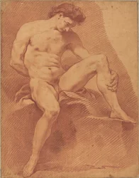 Un Desnudo Masculino Sentado