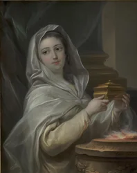 Una vestal. ¿Mujer retratada como una vestal?
