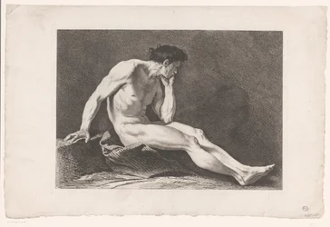Estudio académico de desnudo masculino sentado Seis estudios académicos (título de la serie) Seis figuras académicas (título de la serie)