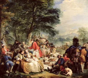 El almuerzo de la caza, 1737