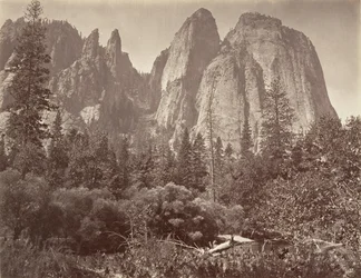 Rocas y agujas de la catedral, ca. 1872, impreso ca. 1876